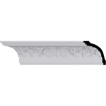 Ekena Millwork 3 1/4"H x 3 1/2"P x 4 5/8"F x 94 1/2"L Fleur-de-lis Crown Moulding MLD03X03X04FL